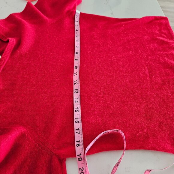 Peck & Peck Womens 2 Ply 100% Cashmere Sweater Large Red Classic - Picture 6 of 7
